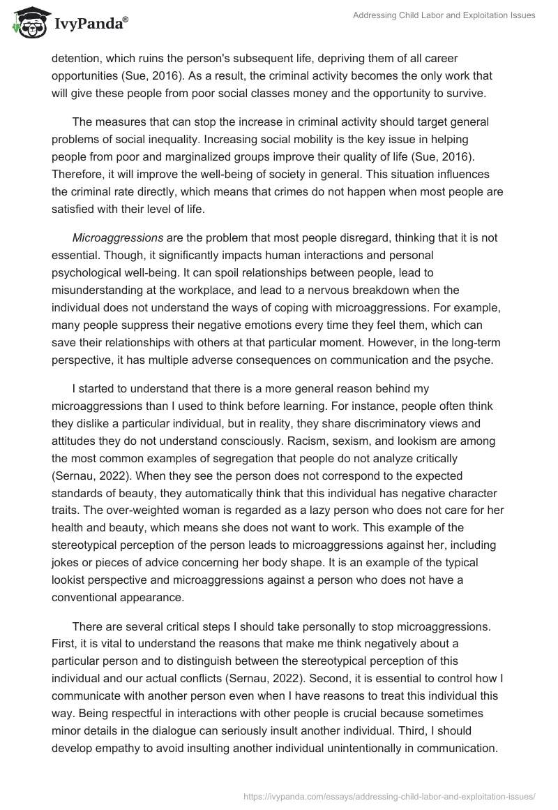 Addressing Child Labor and Exploitation Issues. Page 3