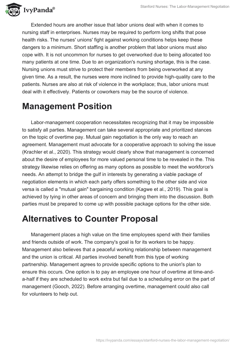 Stanford Nurses: The Labor-Management Negotiation. Page 3