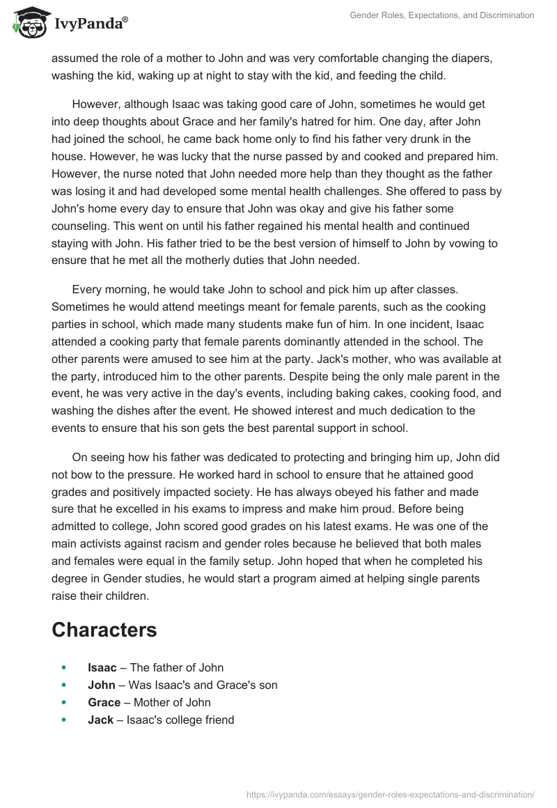 Gender Roles, Expectations, and Discrimination. Page 4