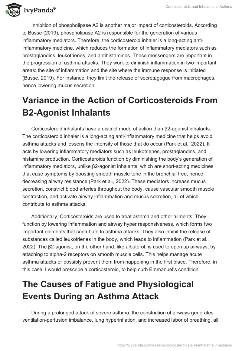 Corticosteroids and Inhalants in Asthma. Page 2