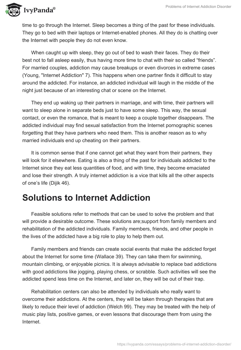 Problems of Internet Addiction Disorder. Page 4