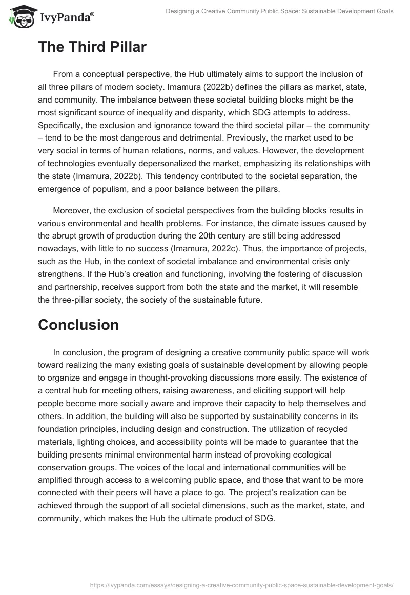 Designing a Creative Community Public Space: Sustainable Development Goals. Page 4
