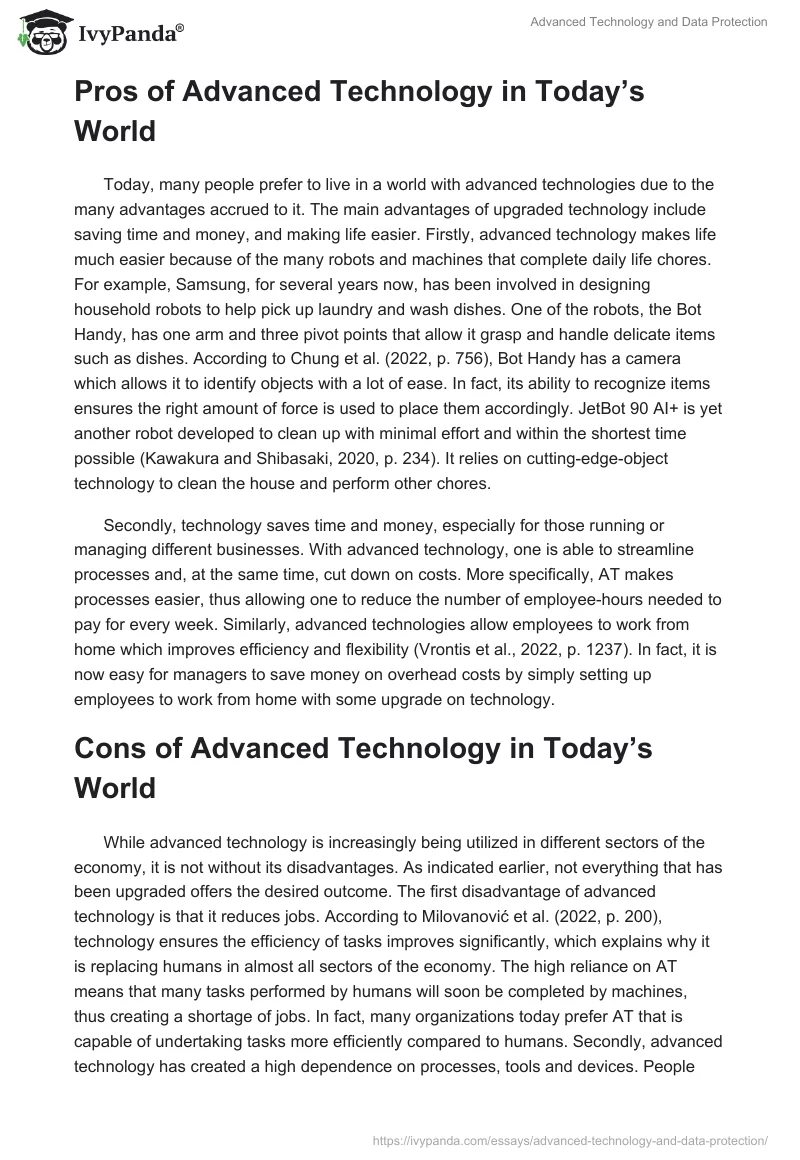 Advanced Technology and Data Protection. Page 2