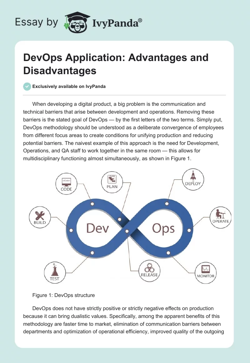 DevOps Application: Advantages and Disadvantages. Page 1