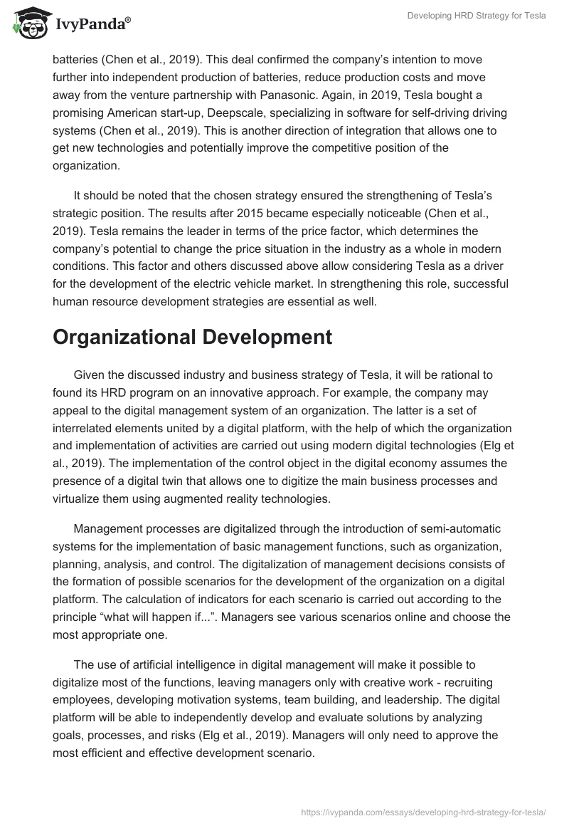 Developing HRD Strategy for Tesla. Page 3