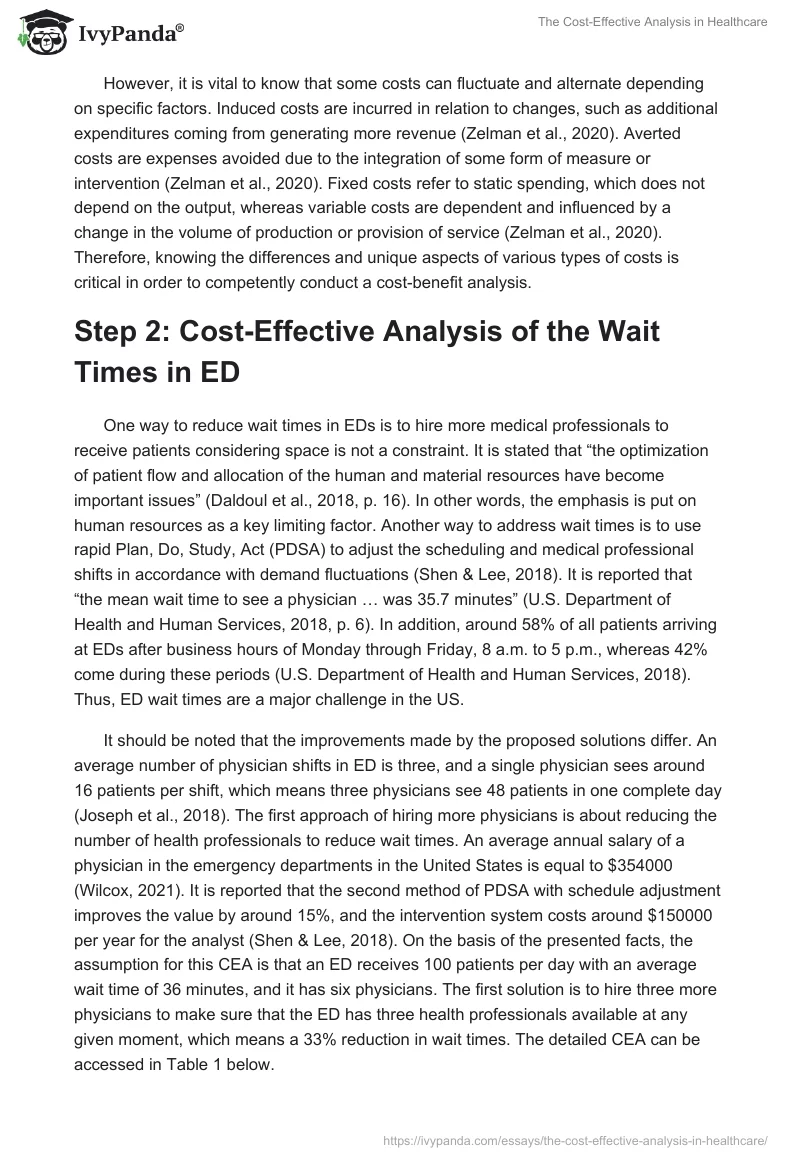 The Cost-Effective Analysis in Healthcare. Page 2