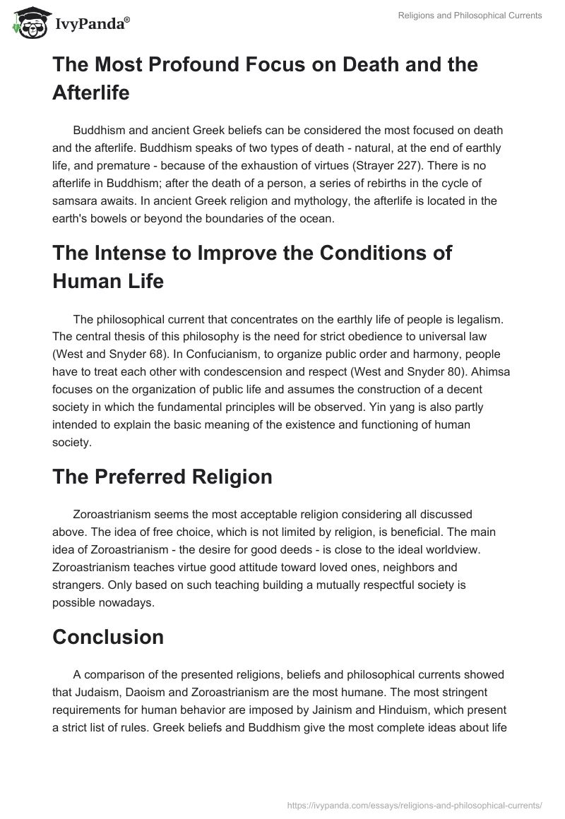 Religions and Philosophical Currents. Page 2