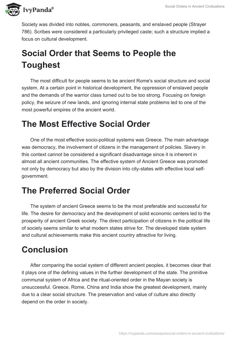 Social Orders in Ancient Civilizations. Page 2