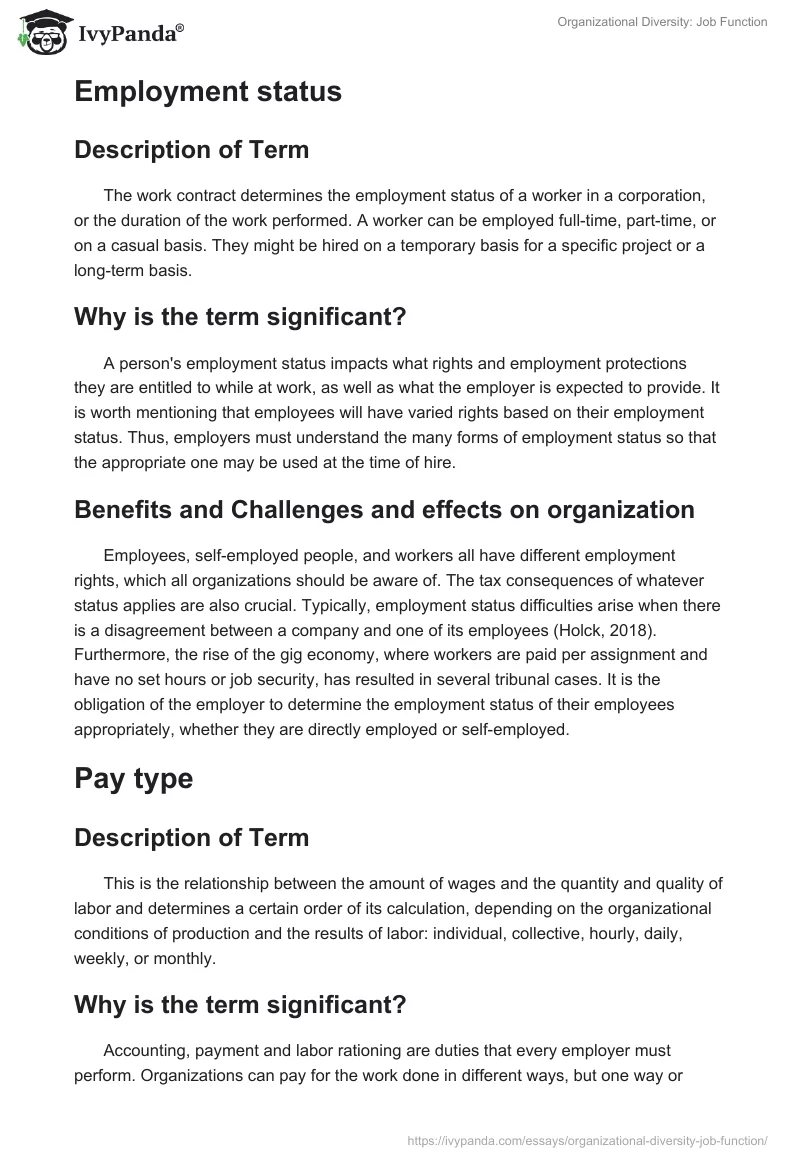 Organizational Diversity: Job Function. Page 3