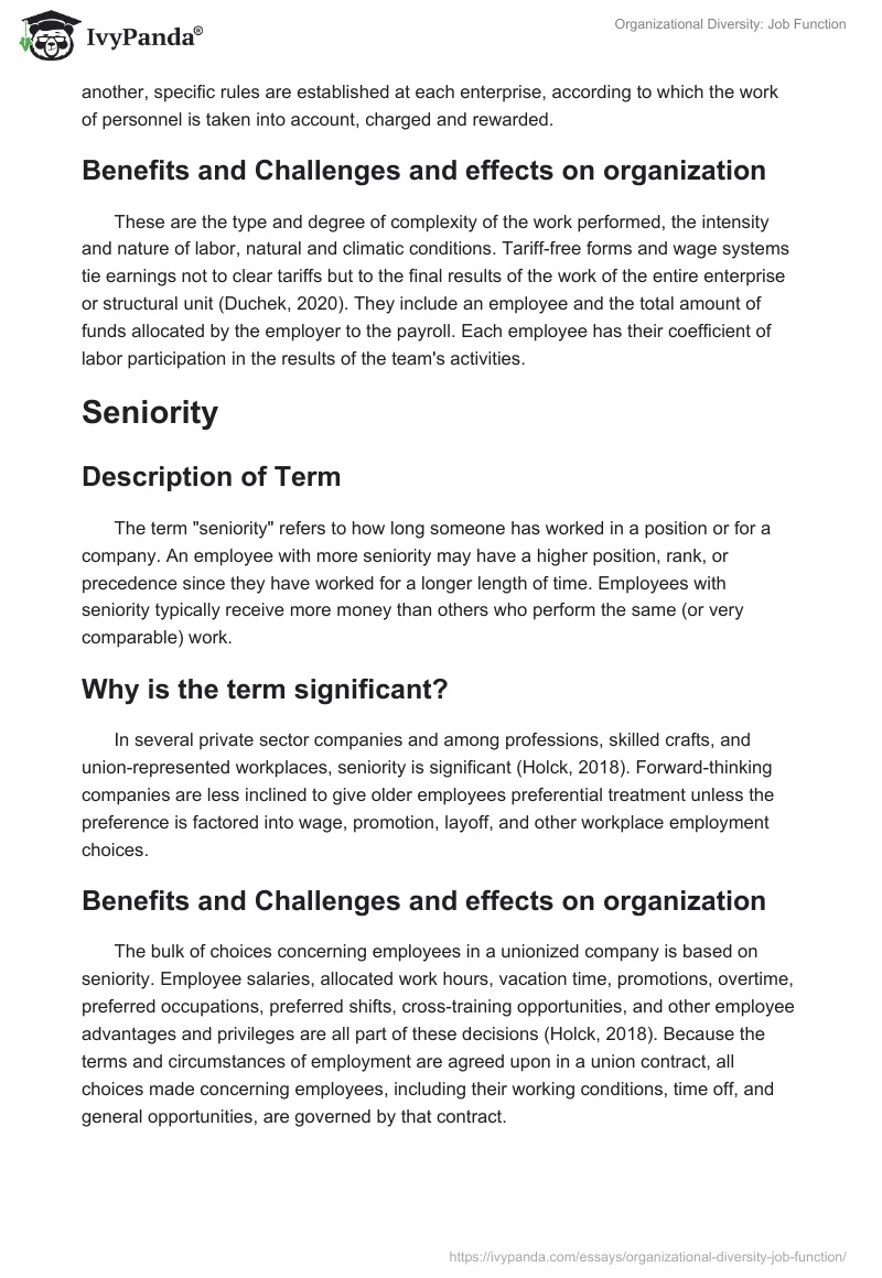 Organizational Diversity: Job Function. Page 4