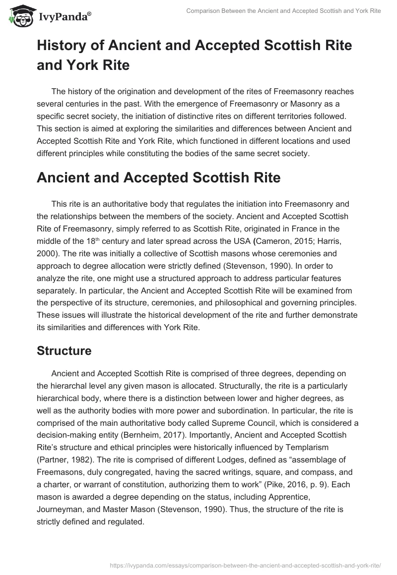 Comparison Between the Ancient and Accepted Scottish and York Rite. Page 2