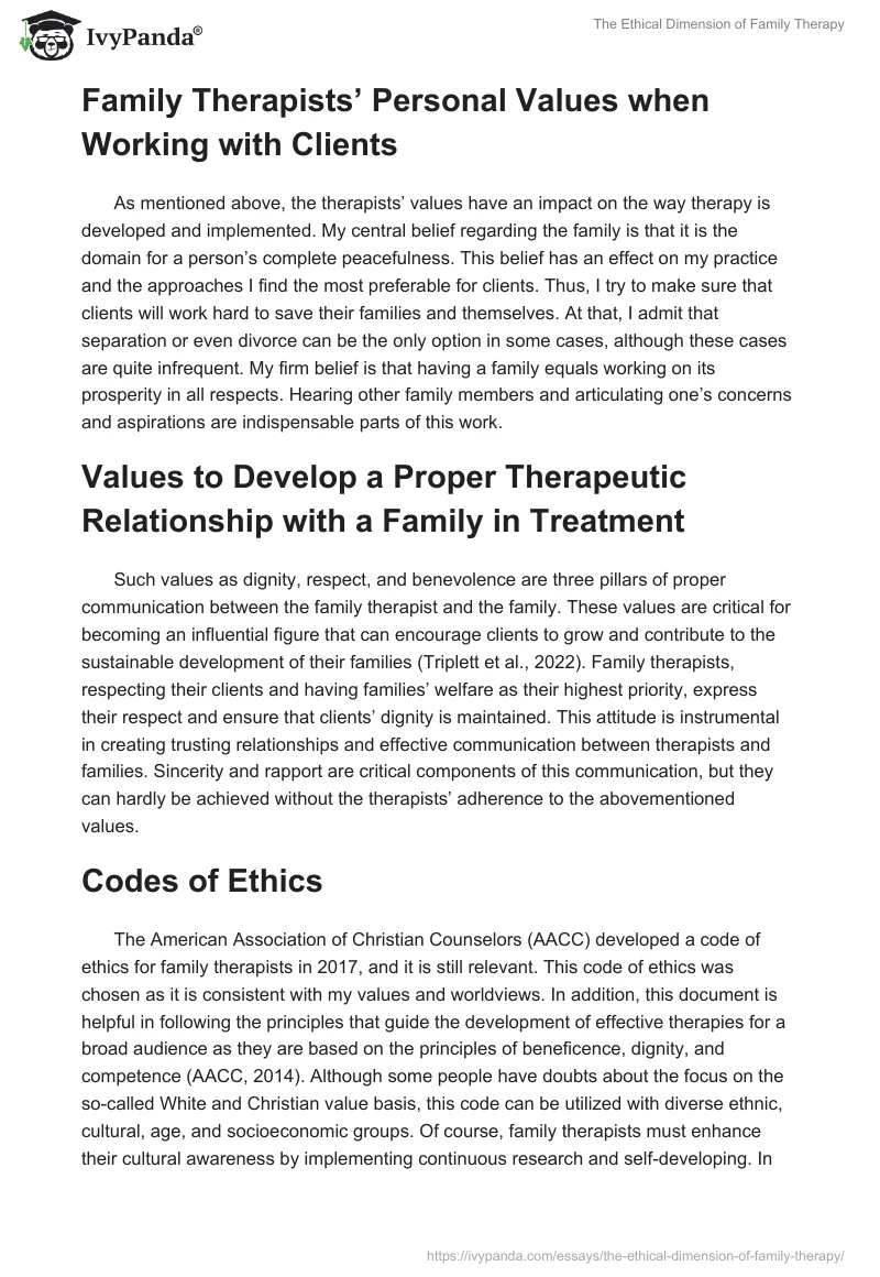 The Ethical Dimension of Family Therapy. Page 2