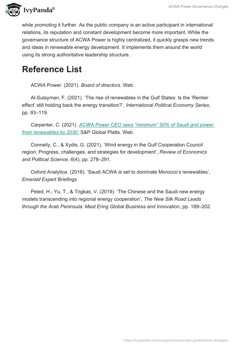 ACWA Power Governance Changes. Page 3