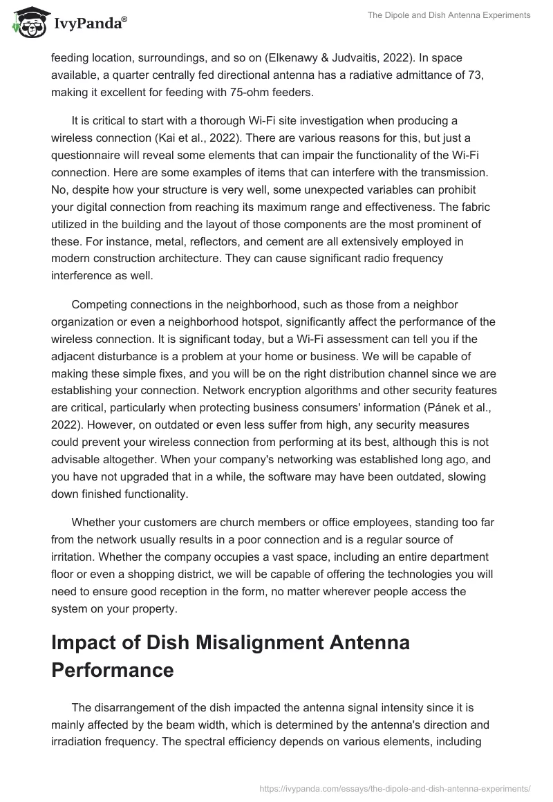 The Dipole and Dish Antenna Experiments. Page 2