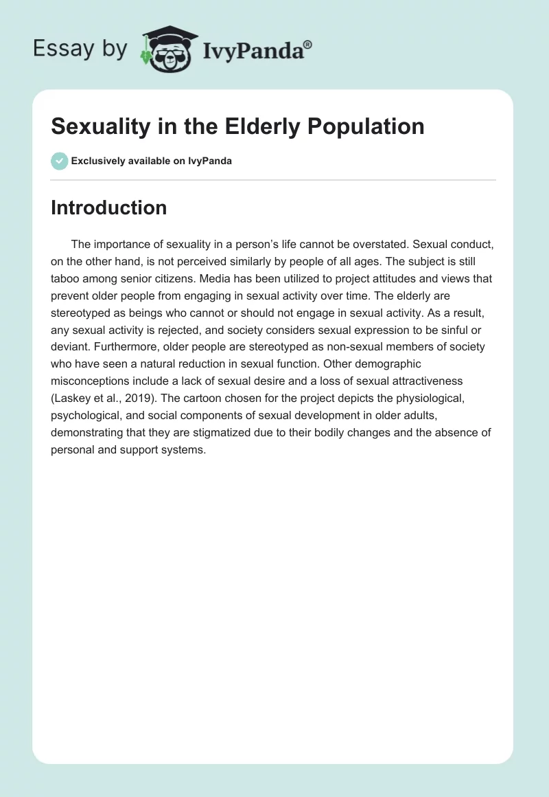 Sexuality in the Elderly Population. Page 1