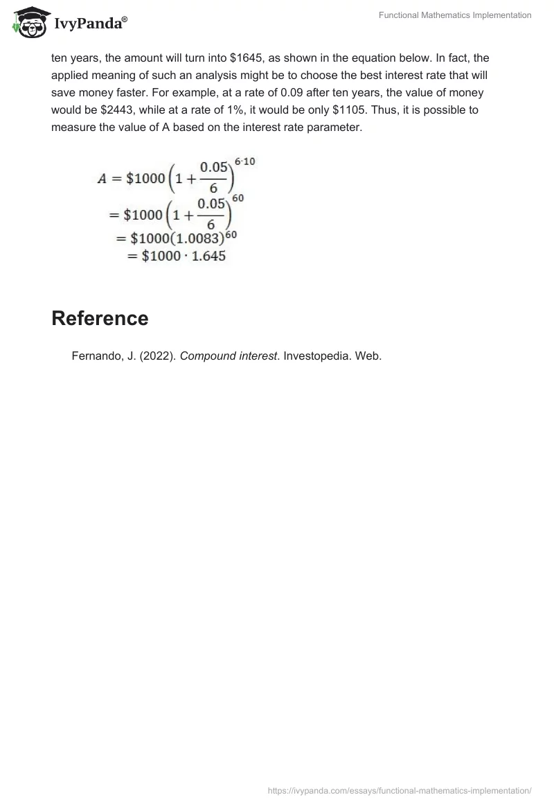Functional Mathematics Implementation. Page 2