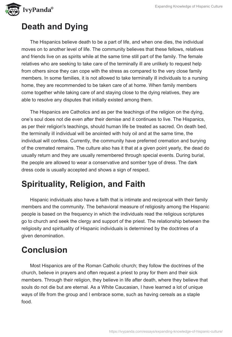 Expanding Knowledge of Hispanic Culture. Page 4