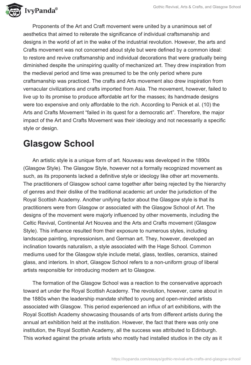 Gothic Revival, Arts & Crafts, and Glasgow School. Page 2