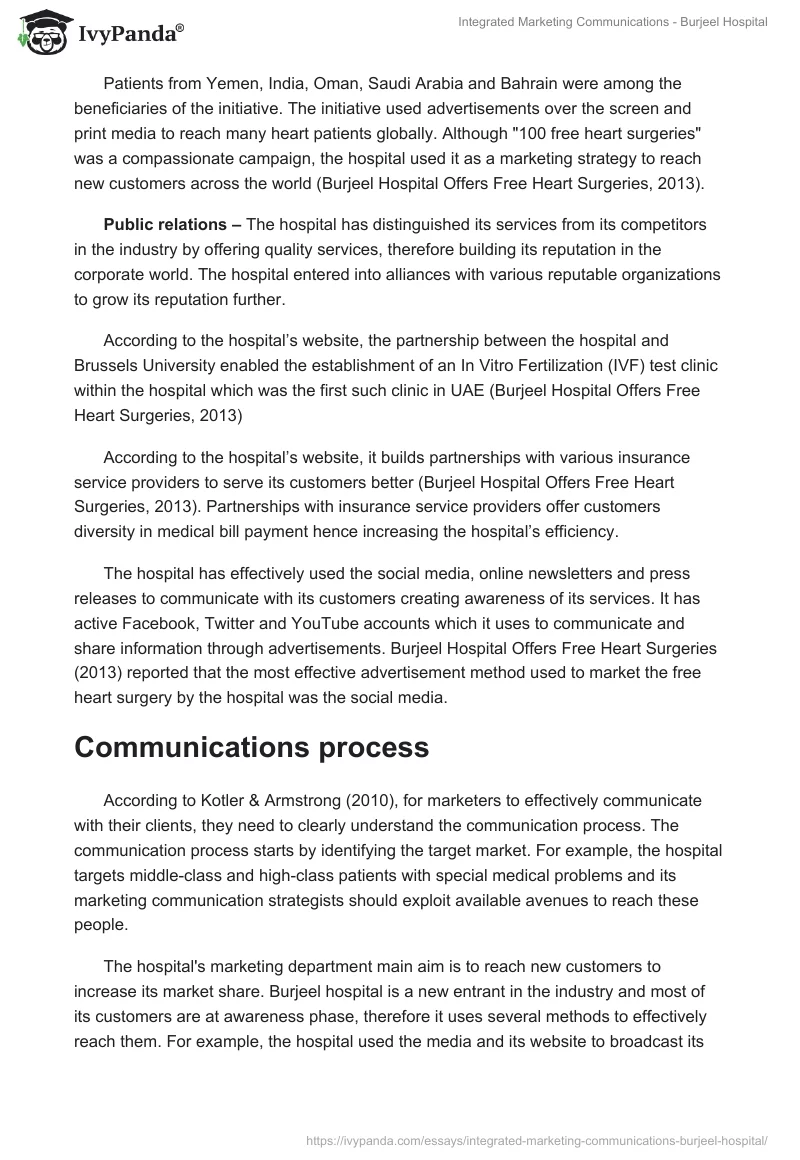 Integrated Marketing Communications - Burjeel Hospital. Page 2
