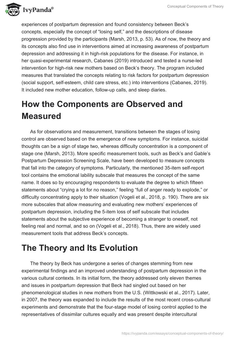 Conceptual Components of Theory. Page 2