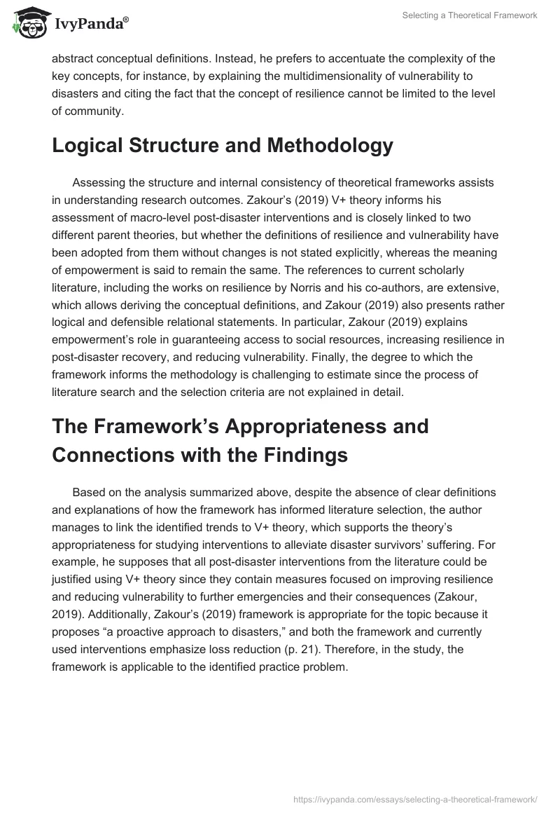 Selecting a Theoretical Framework. Page 2