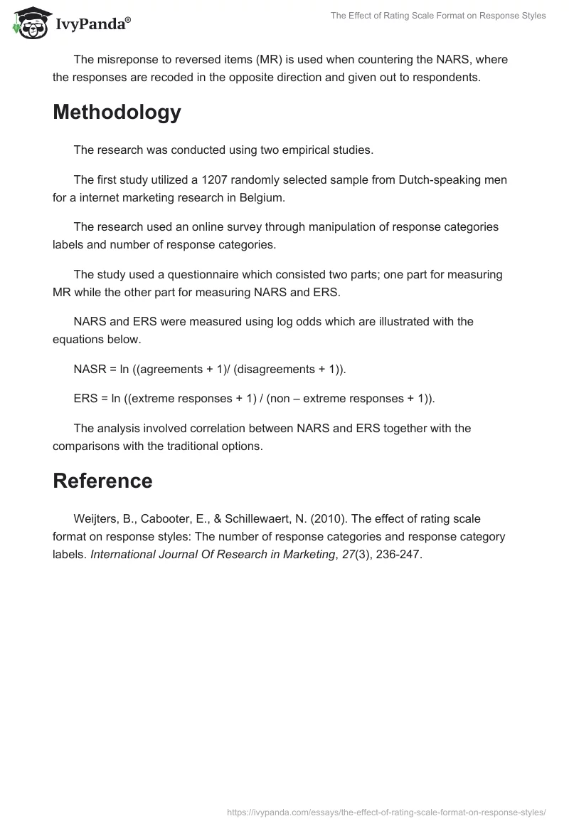 The Effect of Rating Scale Format on Response Styles. Page 2