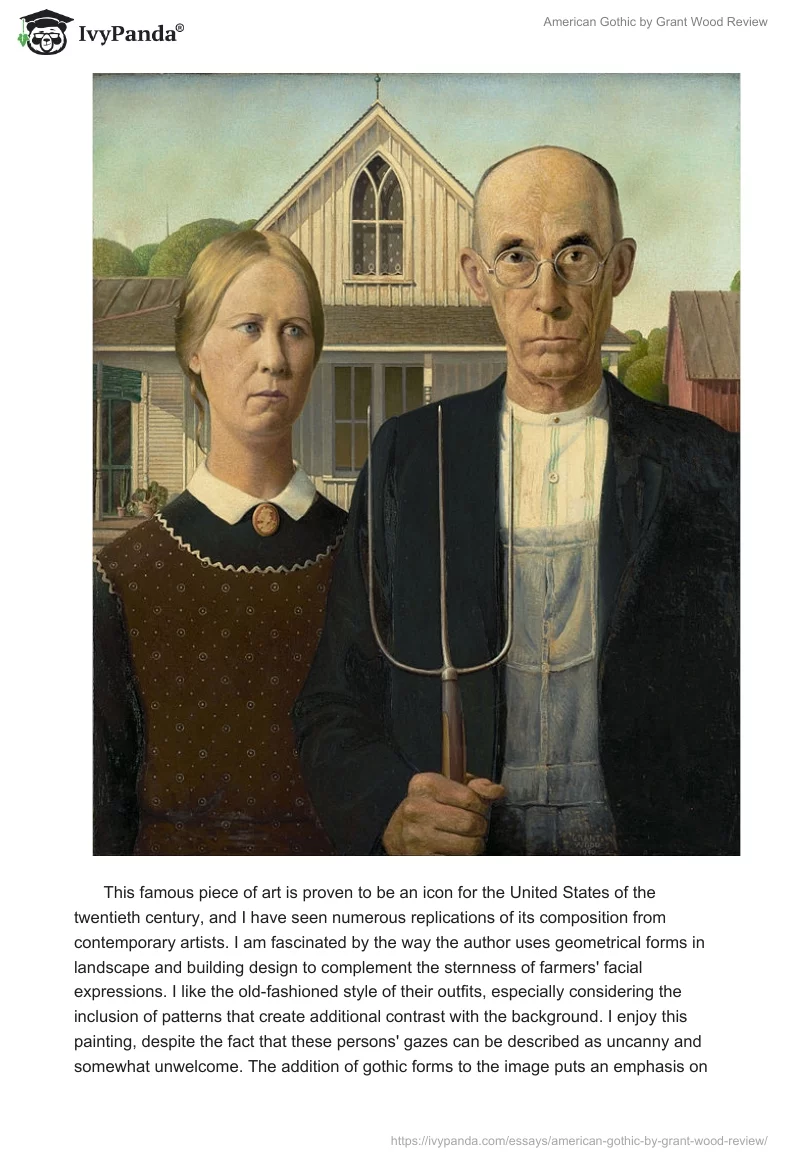 American Gothic by Grant Wood Review. Page 2