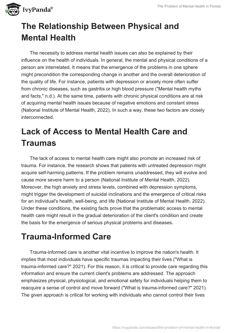 The Problem of Mental Health in Florida. Page 3