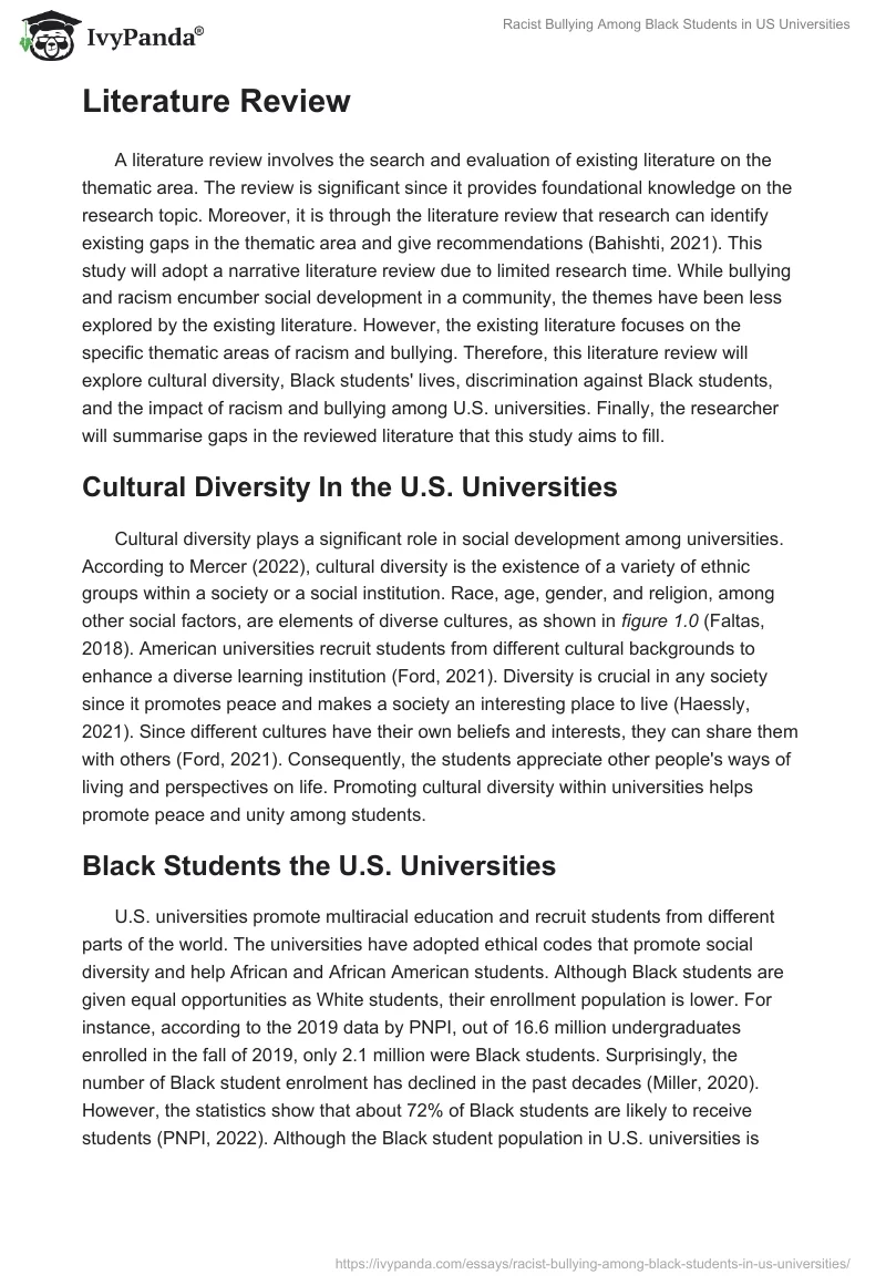 Racist Bullying Among Black Students in US Universities. Page 3