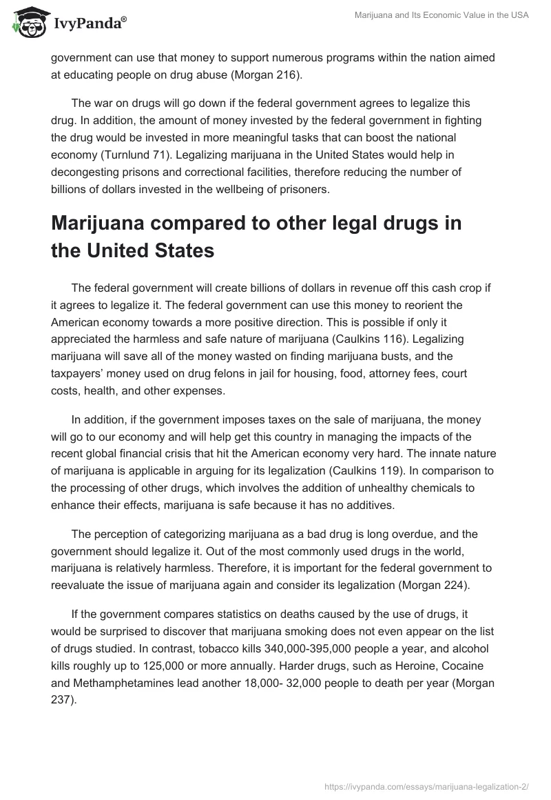 Marijuana and Its Economic Value in the USA. Page 5