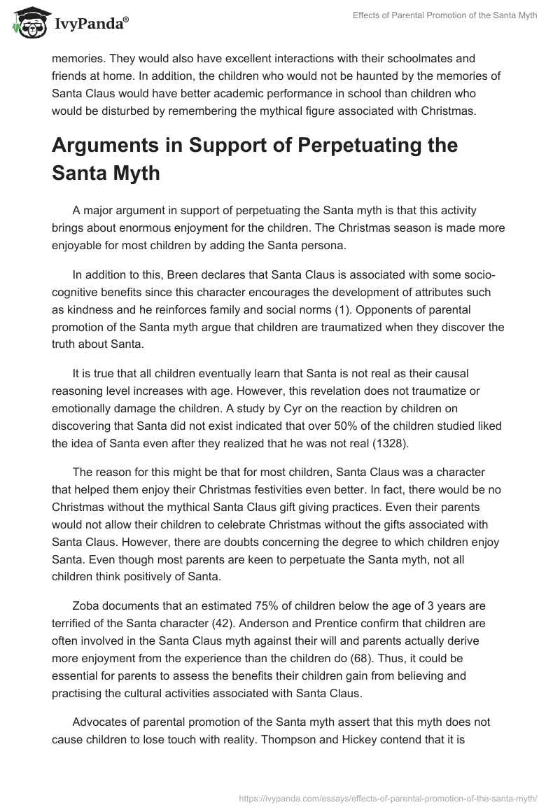 Effects of Parental Promotion of the Santa Myth. Page 5