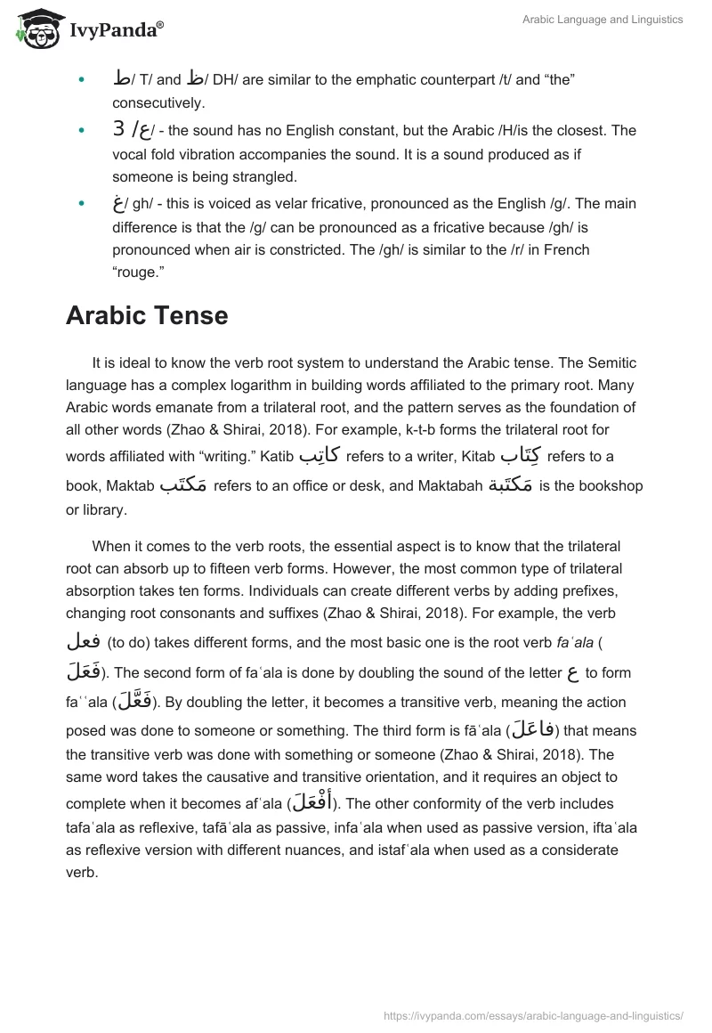 Arabic Language and Linguistics. Page 3