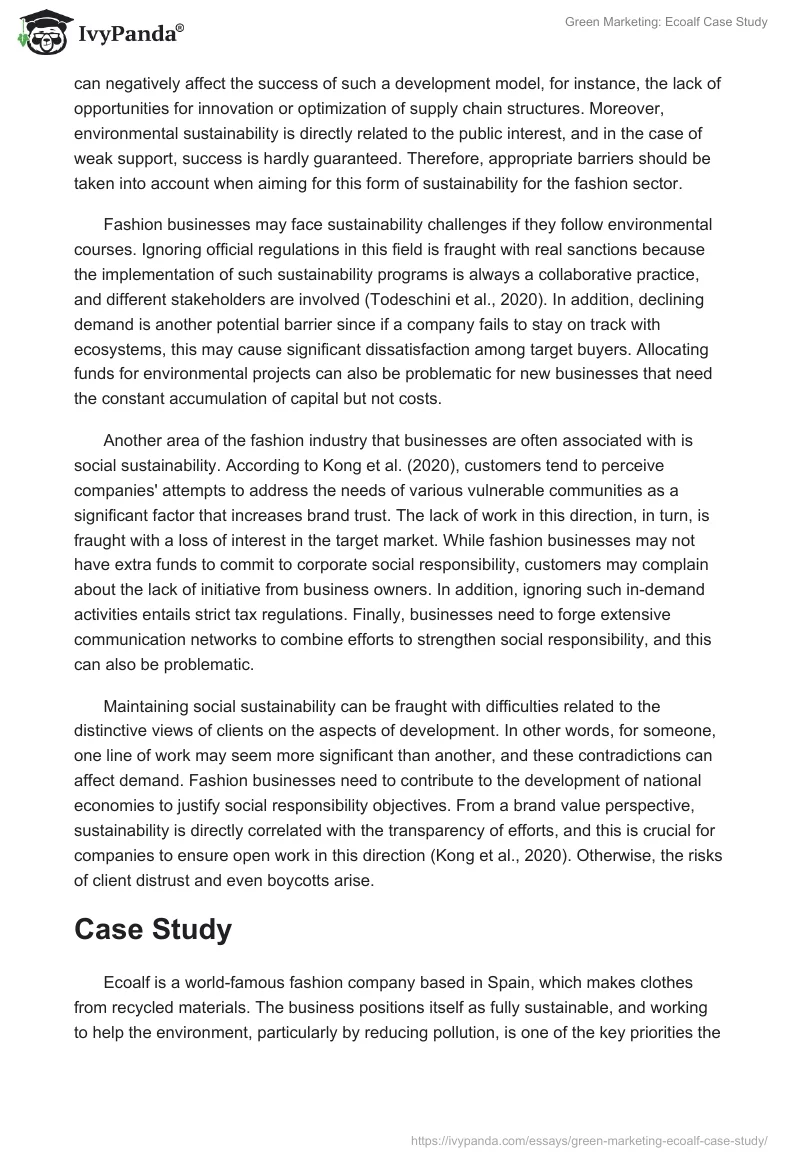 Green Marketing: Ecoalf Case Study. Page 2