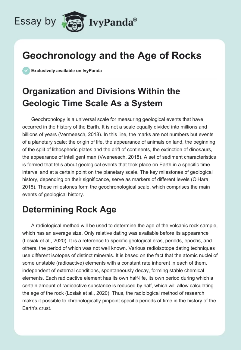 Geochronology and the Age of Rocks. Page 1