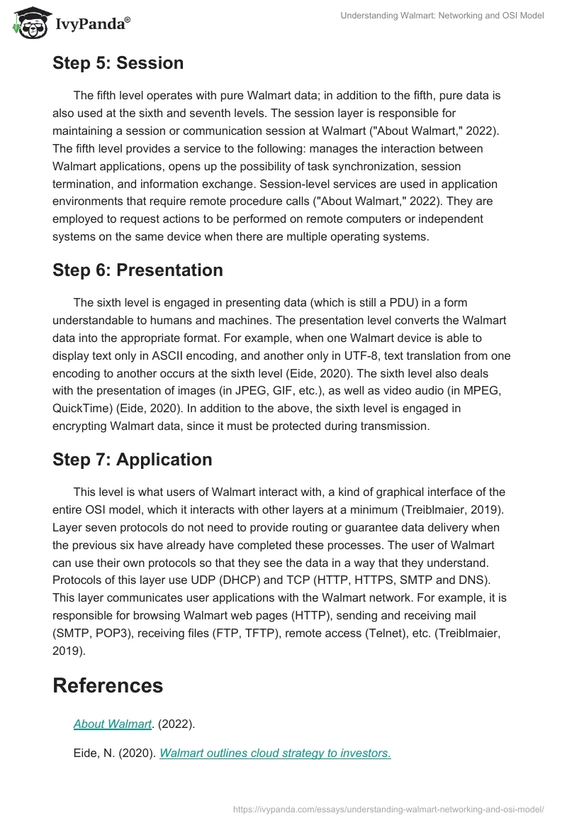 Understanding Walmart: Networking and OSI Model. Page 4