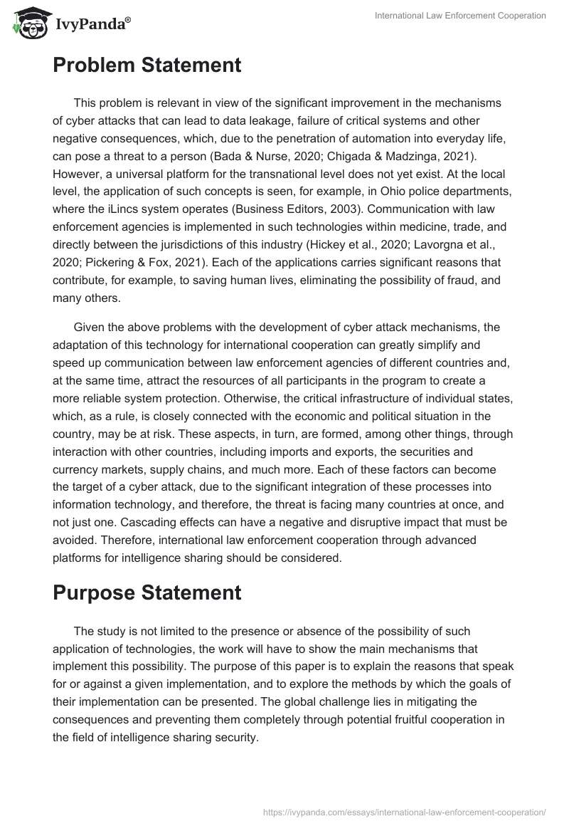 International Law Enforcement Cooperation. Page 2