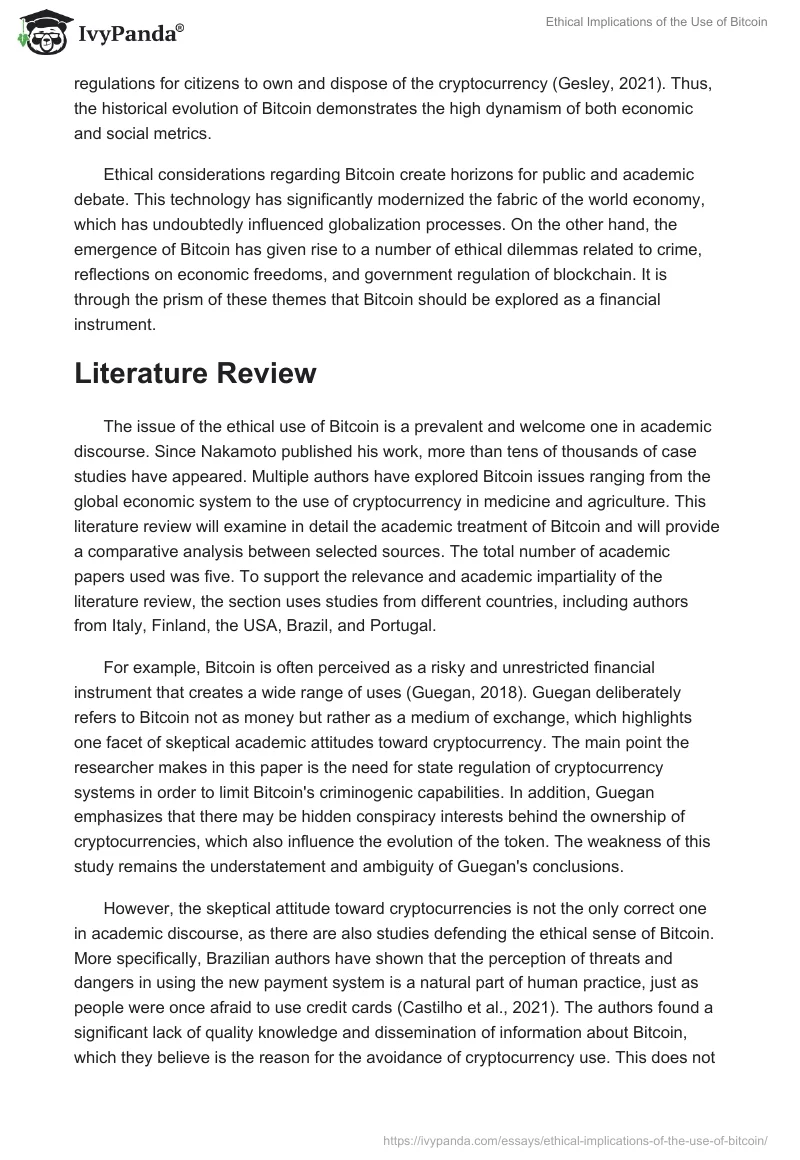Ethical Implications of the Use of Bitcoin. Page 5