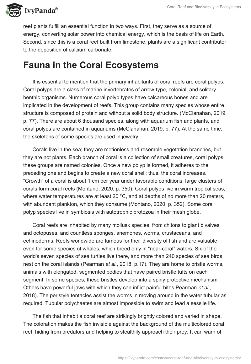 Coral Reef and Biodiversity in Ecosystems. Page 3