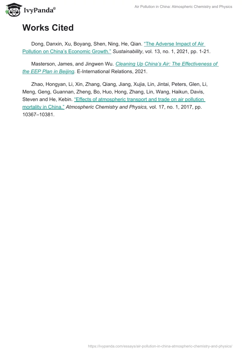 Air Pollution in China: Atmospheric Chemistry and Physics. Page 2
