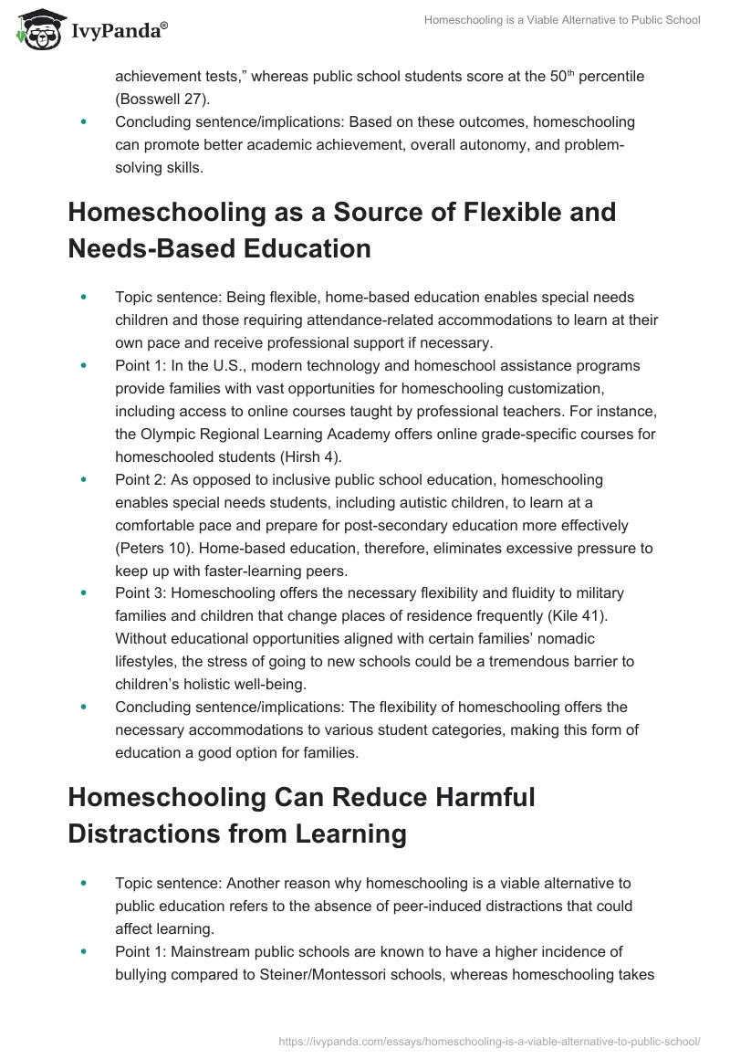 Homeschooling is a Viable Alternative to Public School. Page 2