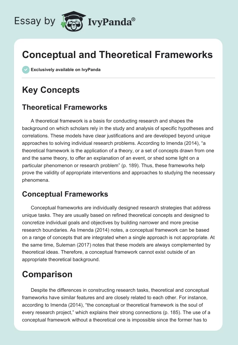Conceptual and Theoretical Frameworks. Page 1