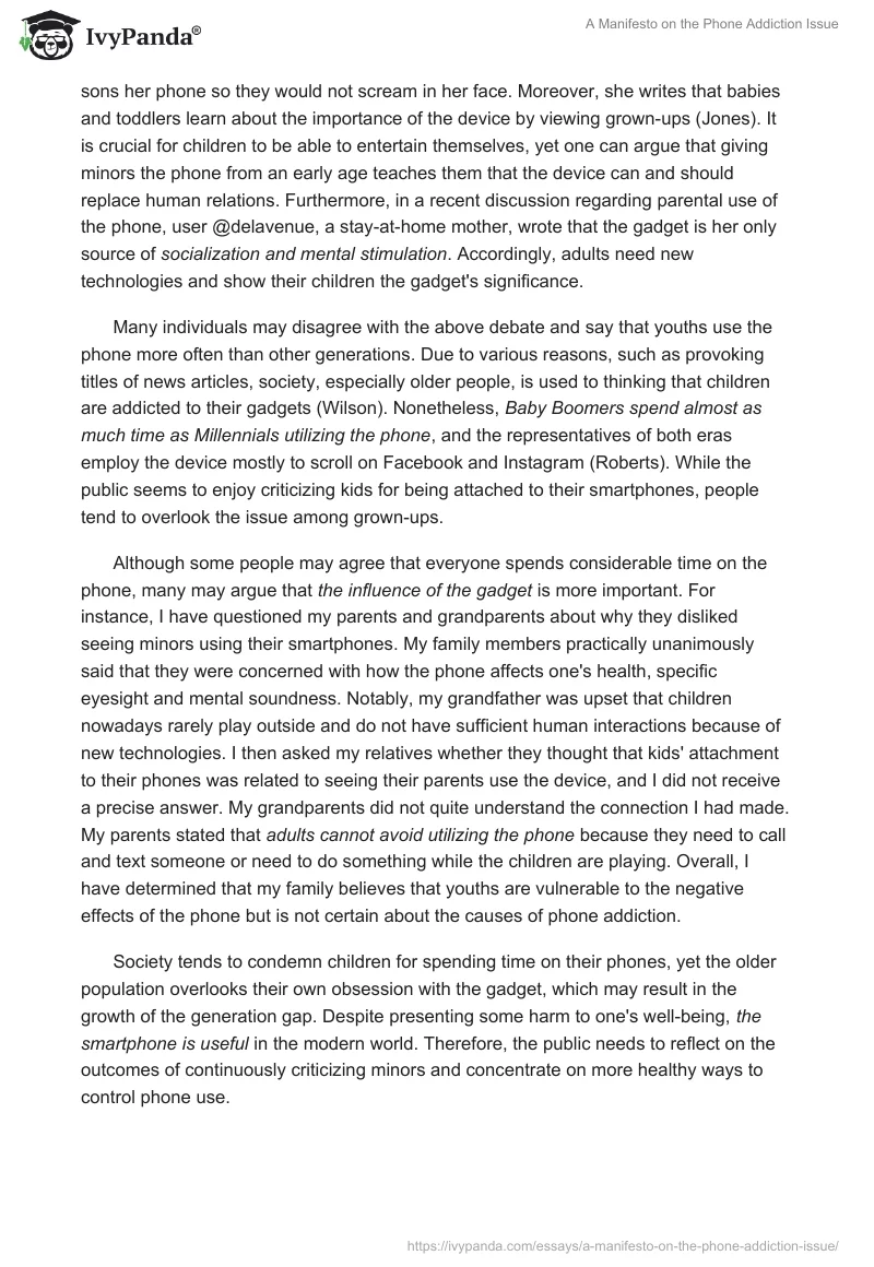 A Manifesto on the Phone Addiction Issue. Page 2
