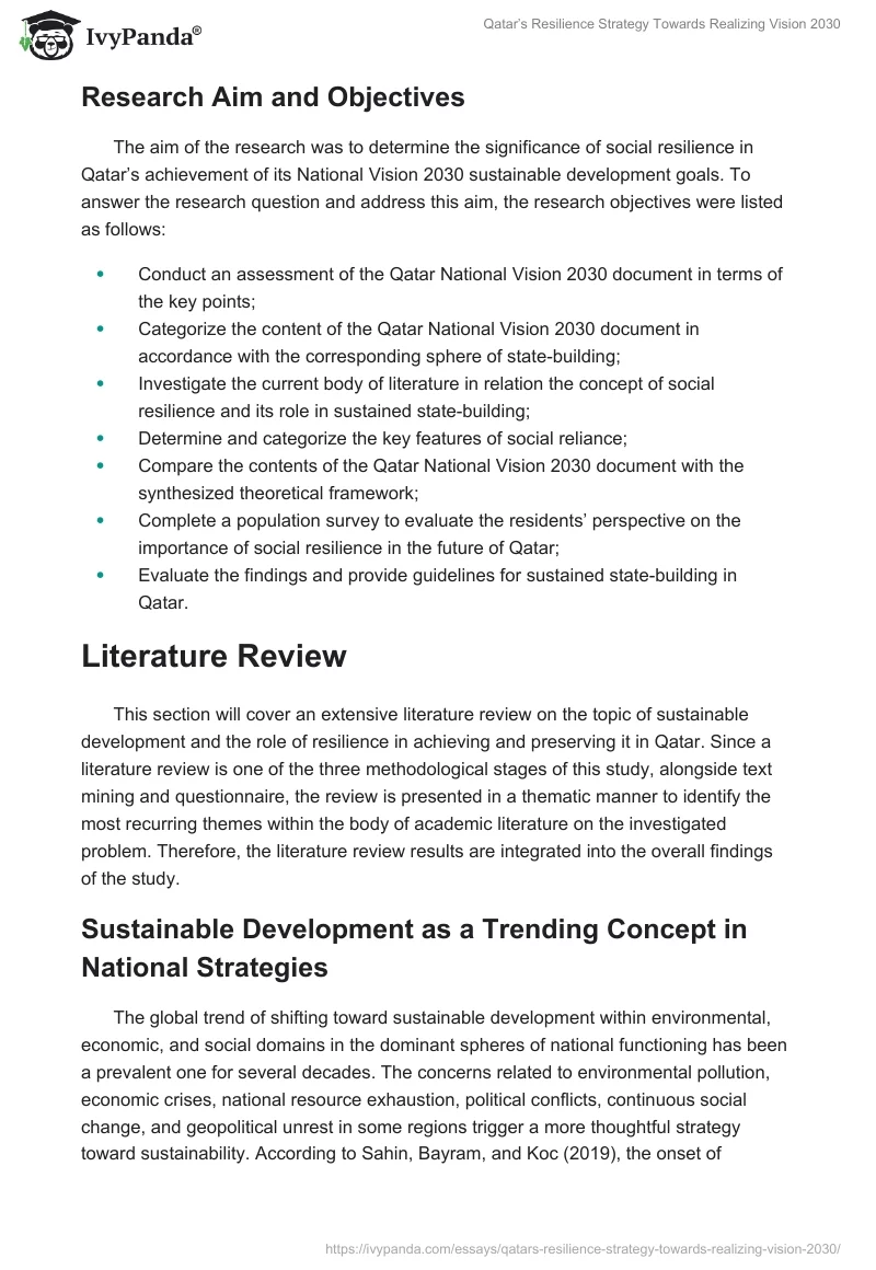 Qatar’s Resilience Strategy Towards Realizing Vision 2030. Page 4