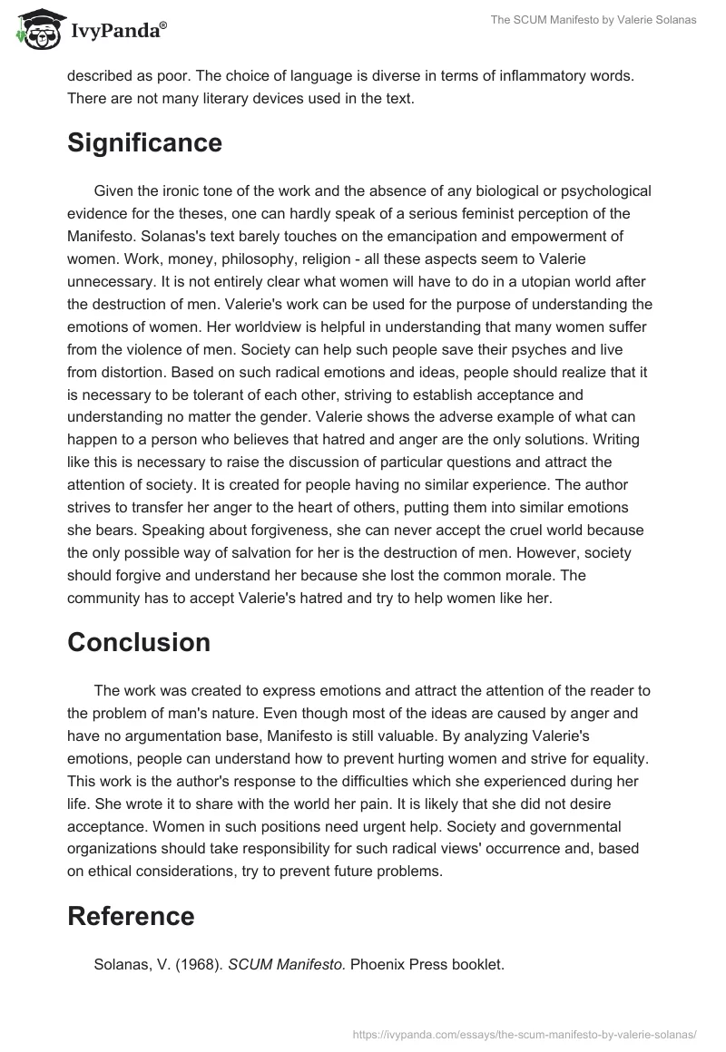 The SCUM Manifesto by Valerie Solanas. Page 3