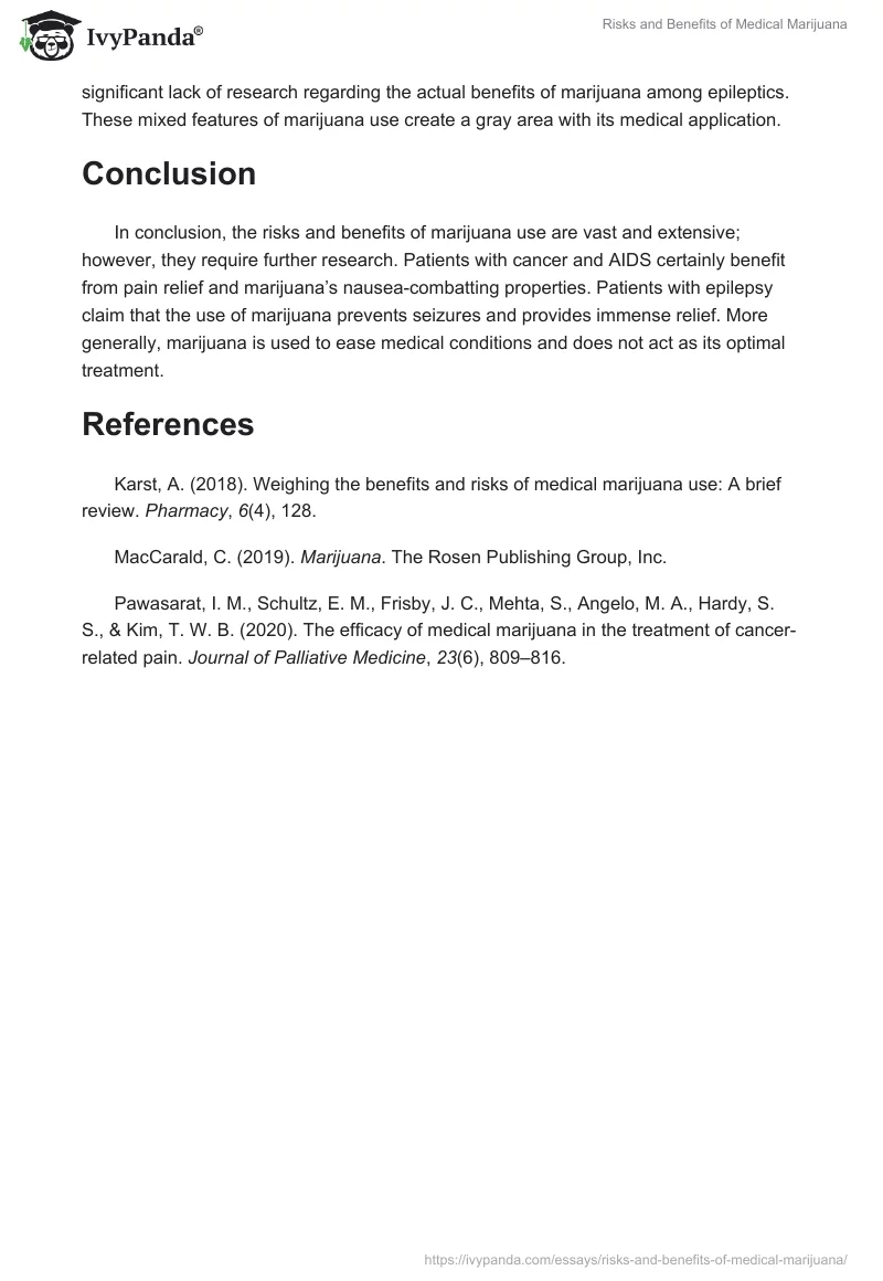 Risks and Benefits of Medical Marijuana. Page 2