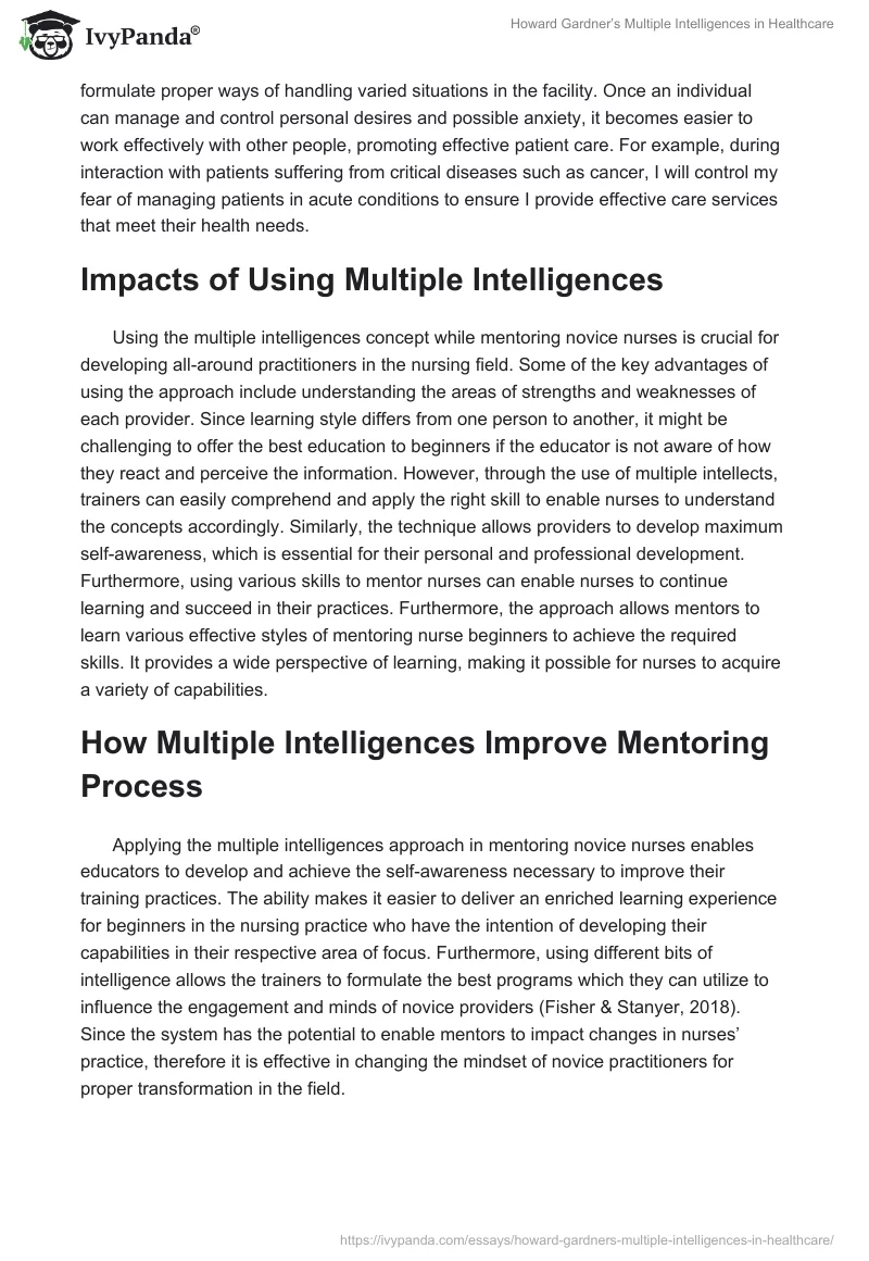 Howard Gardner’s Multiple Intelligences in Healthcare. Page 3