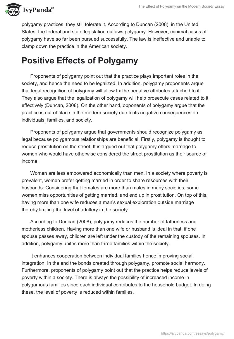 The Effect of Polygamy on the Modern Society Essay. Page 5