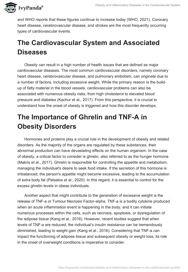 Obesity and Inflammatory Diseases in the Cardiovascular System. Page 2