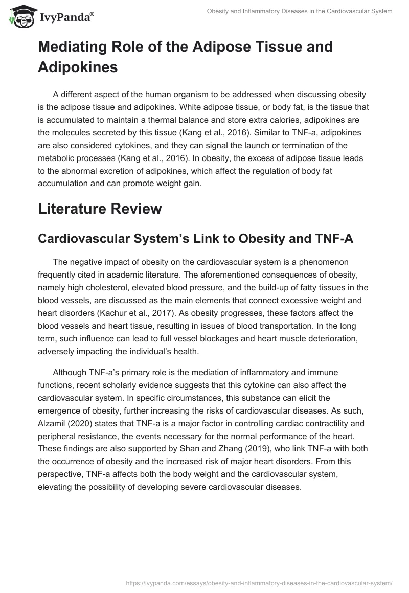 Obesity and Inflammatory Diseases in the Cardiovascular System. Page 3