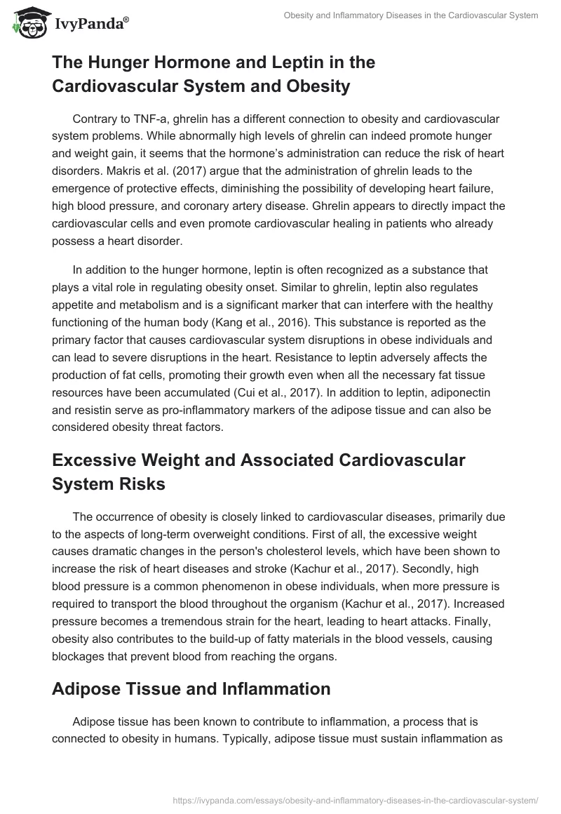 Obesity and Inflammatory Diseases in the Cardiovascular System. Page 4